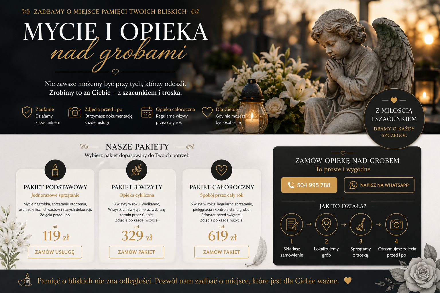 Opieka nad grobami - Teren Serwis na Błysk